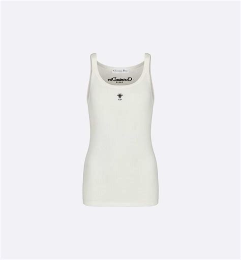 dior tank top mens|Dior white ribbed jersey.